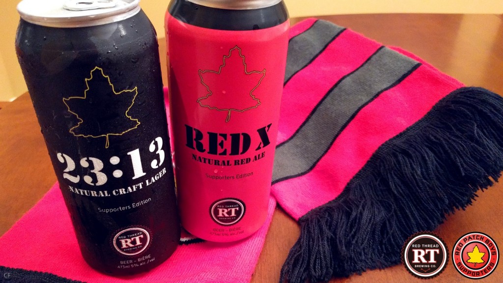 Red Patch Boys scarf and Red Thread Brewing beer banner image
